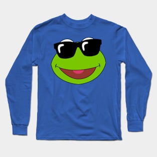 Cool Baby Kermit Face Long Sleeve T-Shirt